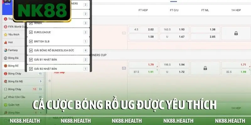 Cá cược bóng rổ UG được yêu thích