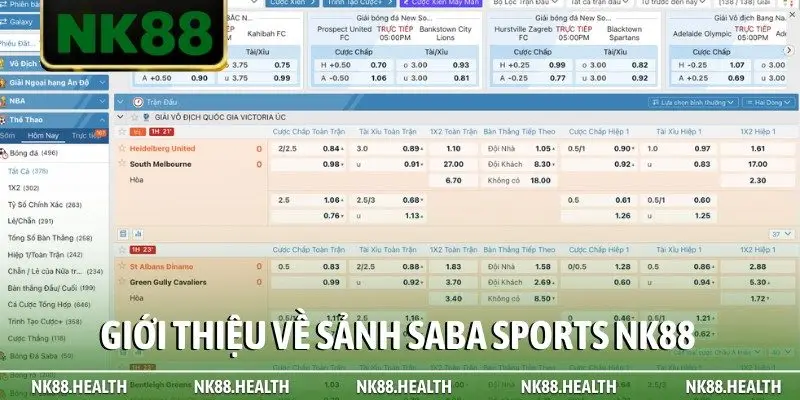 Giới thiệu về sảnh SABA sports NK88