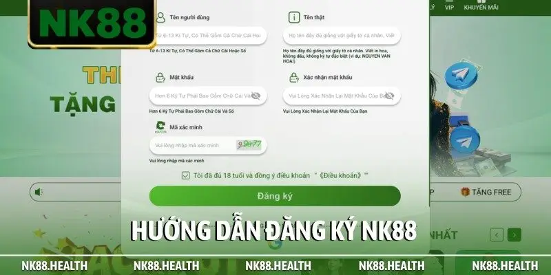 Hướng dẫn đăng ký NK88